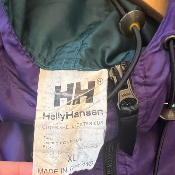Vintage Helly Hansen Jacket Mens XL Purple Anorak Nylon 1/2 Zip jacket. - Picture 3 of 9